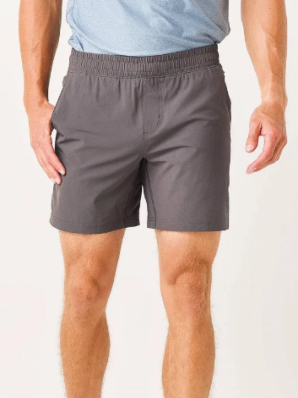 Rhone Men's 7" Mako Athletic Shorts Size L Asphalt Grey Lightweight Performance